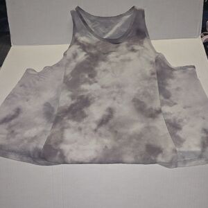 Nike Women's Gray Cloud-Effect Sleeveless Tank Top